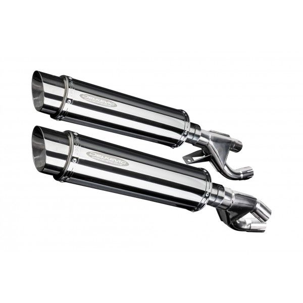 Delkevic slip-on kit Round RVS 350mm - VMX1200 V-MAX (1984-2007)