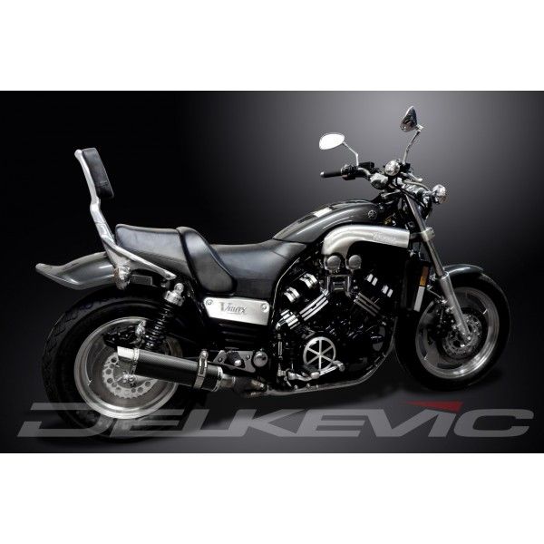 Delkevic slip-on kit Round Carbon 350mm - VMX1200 V-MAX (1984-2007)