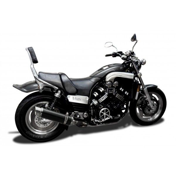 Delkevic slip-on kit Round Carbon 350mm - VMX1200 V-MAX (1984-2007)