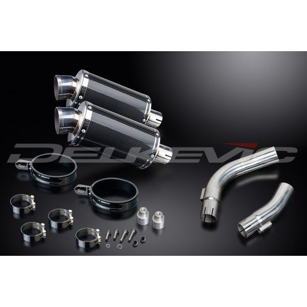 Delkevic slip-on kit Oval Carbon 225mm - YZF-R1 (2009-2014)