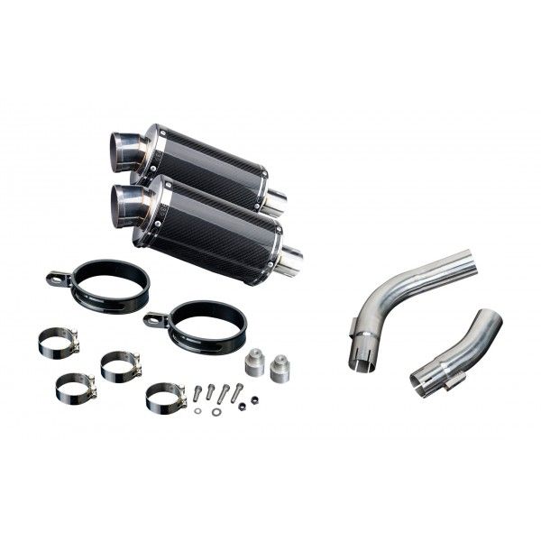 Delkevic slip-on kit Oval Carbon 225mm - YZF-R1 (2009-2014)