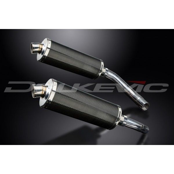 Delkevic slip-on kit Oval Carbon 350mm zonder e-keur - YZF-R1 (2009-2014)