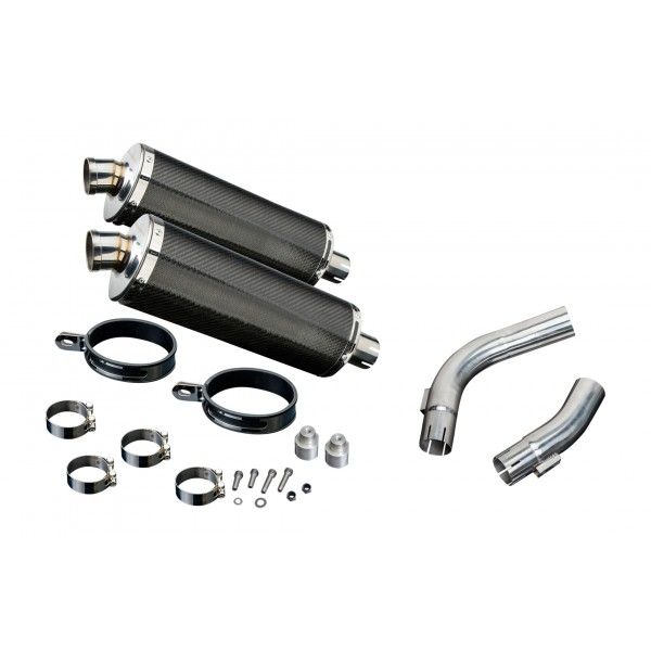 Delkevic slip-on kit Oval Carbon 350mm zonder e-keur - YZF-R1 (2009-2014)