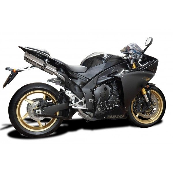 Delkevic slip-on kit Round RVS 350mm - YZF-R1 (2009-2014)