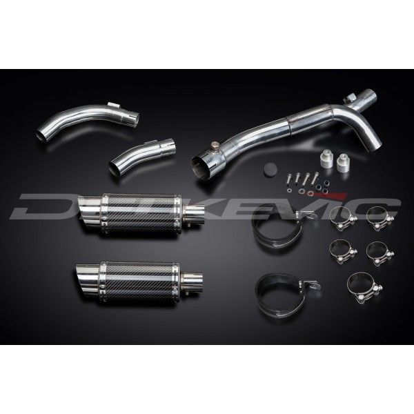 Delkevic slip-on kit Round Carbon 200mm zonder e-keur - YZF-R1 (2009-2014)