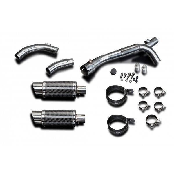 Delkevic slip-on kit Round Carbon 200mm zonder e-keur - YZF-R1 (2009-2014)