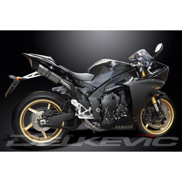 Delkevic slip-on kit Round RVS 200mm zonder e-keur - YZF-R1 (2009-2014)