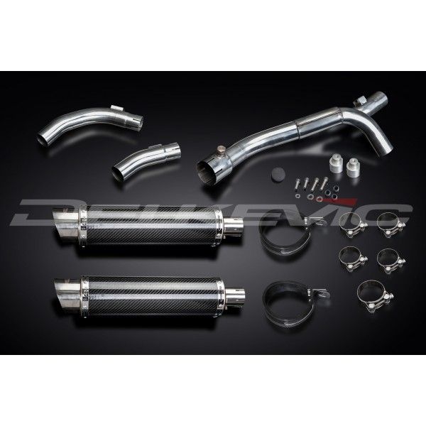 Delkevic slip-on kit Round Carbon 350mm - YZF-R1 (2009-2014)