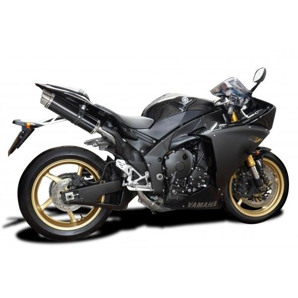 Delkevic slip-on kit Round Carbon 350mm - YZF-R1 (2009-2014)