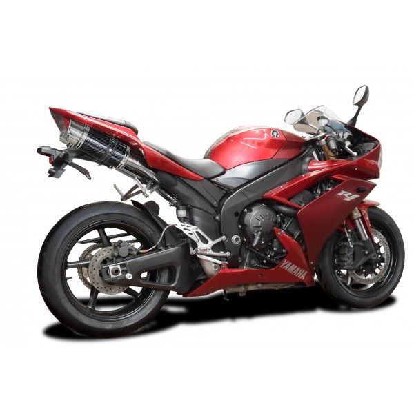 Delkevic slip-on kit Round Carbon 200mm - YZF-R1 4C8 (2007-2008)