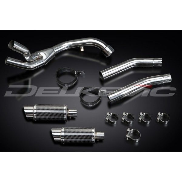 Delkevic slip-on kit Round Carbon 200mm - YAMAHA YZF-R1 4C8 (2007-2008) DECAT 200mm
