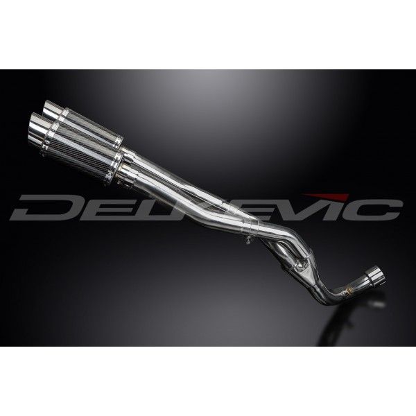 Delkevic slip-on kit Round Carbon 200mm - YAMAHA YZF-R1 4C8 (2007-2008) DECAT 200mm
