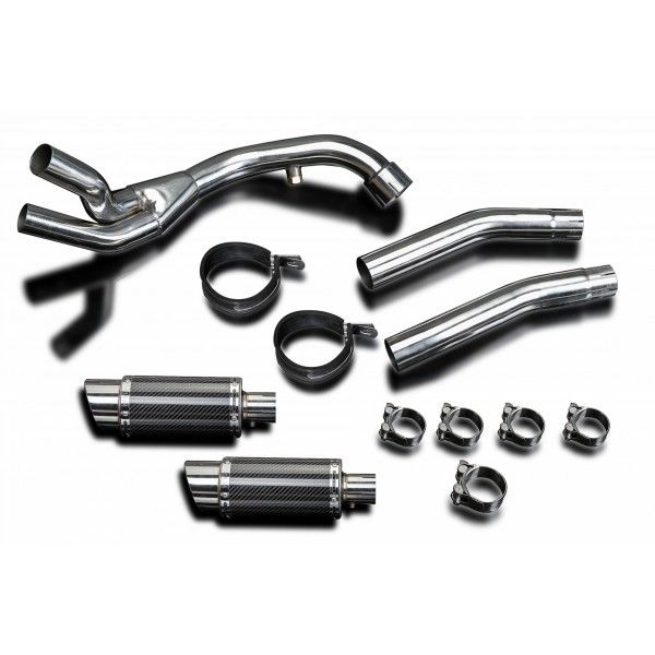 Delkevic slip-on kit Round Carbon 200mm - YAMAHA YZF-R1 4C8 (2007-2008) DECAT 200mm