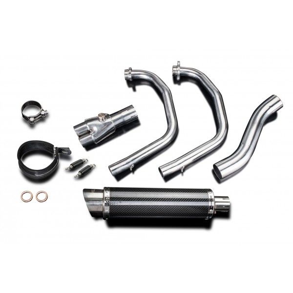 Delkevic volledig systeem Round Carbon 350mm - YZF-R3 (2015-2020) MT03 (2017-2020)