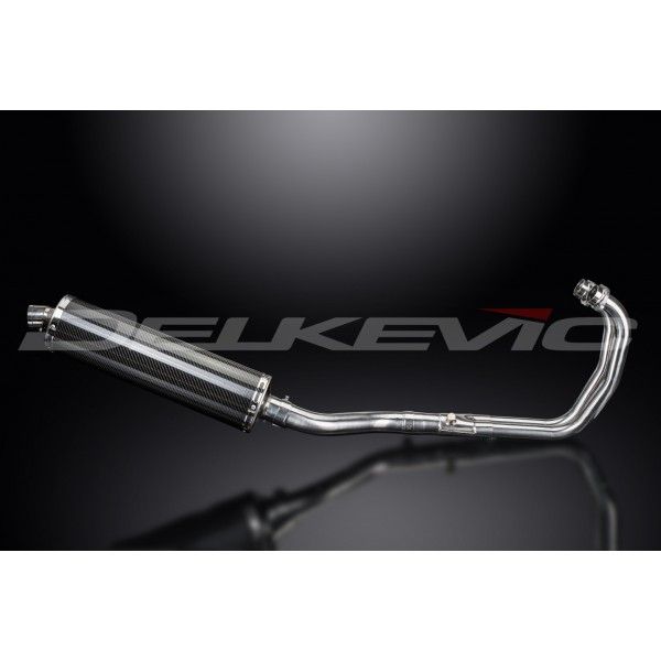Delkevic volledig systeem Oval Carbon 450mm - YZF-R3 (2015-2020) MT03 (2017-2020)