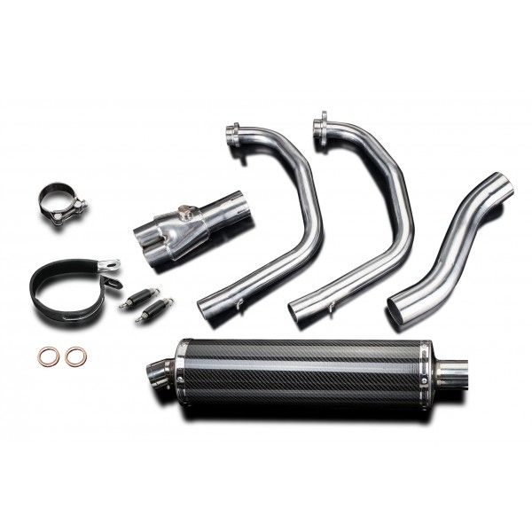 Delkevic volledig systeem Oval Carbon 450mm - YZF-R3 (2015-2020) MT03 (2017-2020)