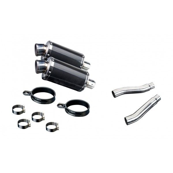 Delkevic slip-on kit Oval Carbon 225mm - TRX850 (1995-1999)