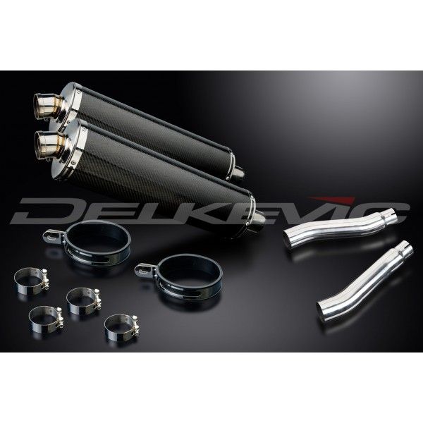 Delkevic slip-on kit Oval Carbon 450mm - TRX850 (1995-1999)