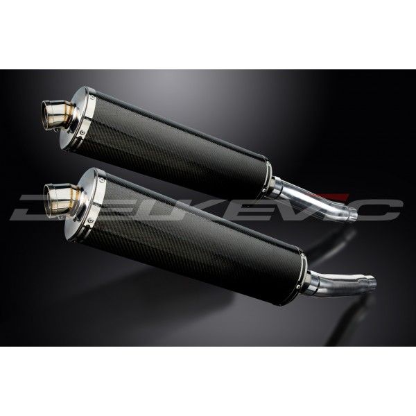 Delkevic slip-on kit Oval Carbon 450mm - TRX850 (1995-1999)