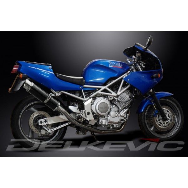 Delkevic slip-on kit Round Carbon 350mm - TRX850 (1996-1999)