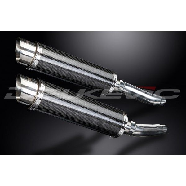 Delkevic slip-on kit Round Carbon 350mm - TRX850 (1996-1999)