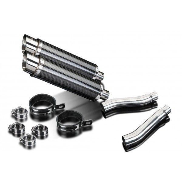 Delkevic slip-on kit Round Carbon 350mm - TRX850 (1996-1999)