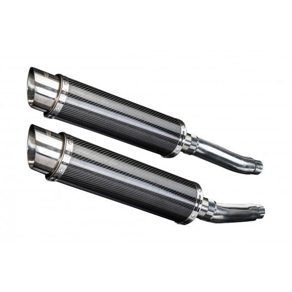 Delkevic slip-on kit Round Carbon 350mm - TRX850 (1996-1999)