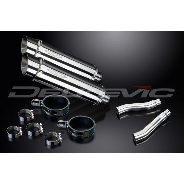 Delkevic slip-on kit Round RVS 350mm - TRX850 (1995-1999)