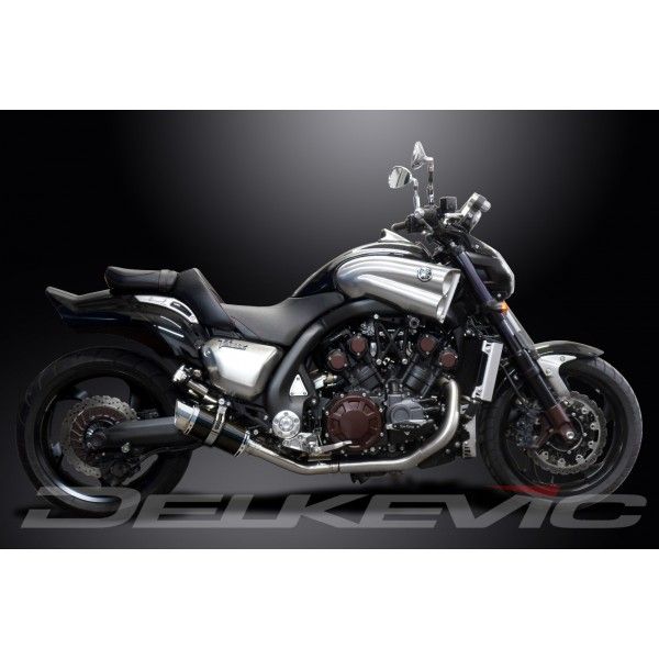 Delkevic slip-on kit Round Carbon 200mm - V-Max 1700 (2009-2016)