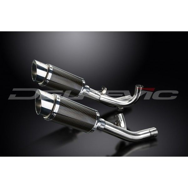 Delkevic slip-on kit Round Carbon 200mm - V-Max 1700 (2009-2016)