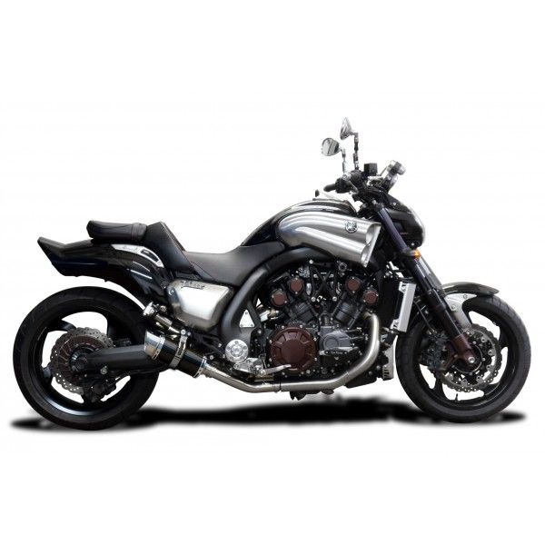 Delkevic slip-on kit Round Carbon 200mm - V-Max 1700 (2009-2016)