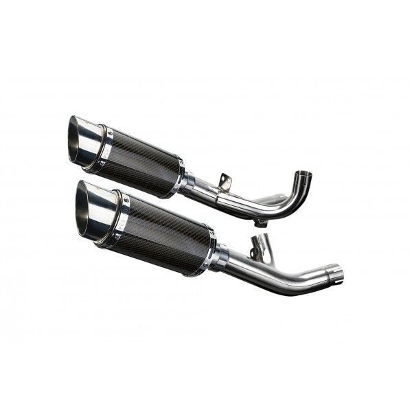 Delkevic slip-on kit Round Carbon 200mm - V-Max 1700 (2009-2016)