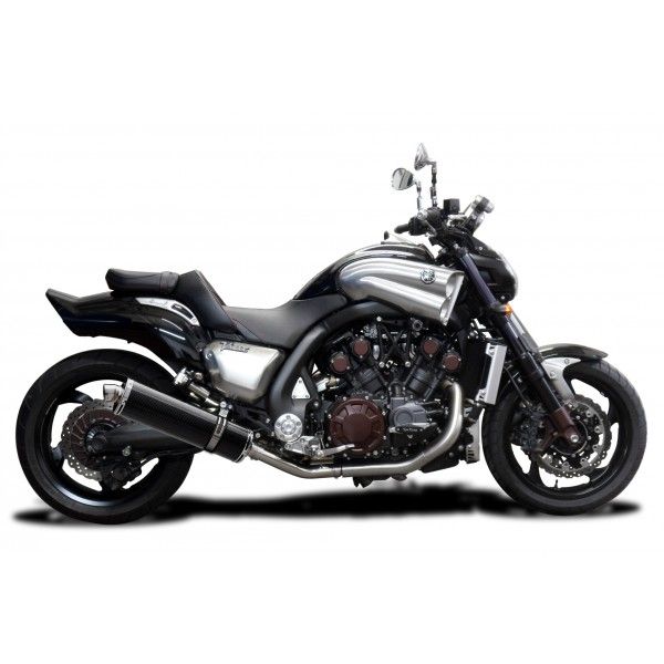 Delkevic slip-on kit Oval Carbon 450mm - V-Max 1700 (2009-2016)