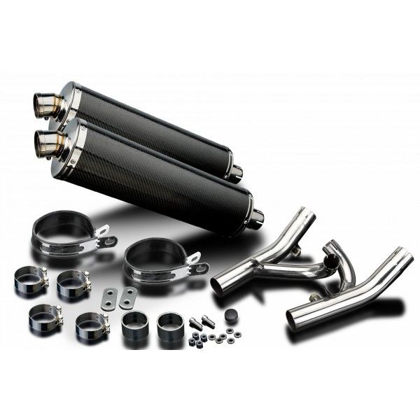 Delkevic slip-on kit Oval Carbon 450mm - V-Max 1700 (2009-2016)
