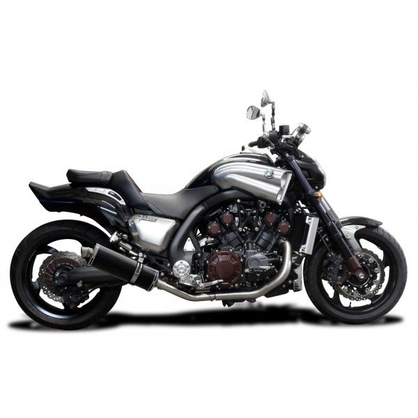 Delkevic slip-on kit Oval Carbon 350mm - V-Max 1700 (2009-2016)