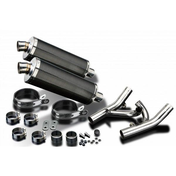 Delkevic slip-on kit Oval Carbon 350mm - V-Max 1700 (2009-2016)