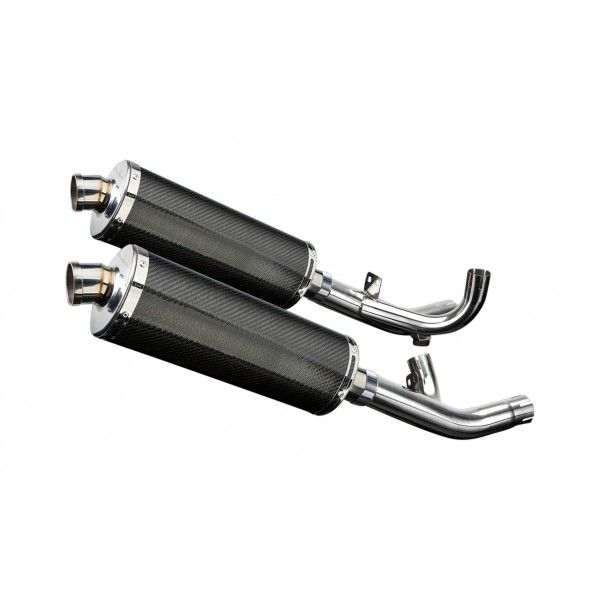 Delkevic slip-on kit Oval Carbon 350mm - V-Max 1700 (2009-2016)