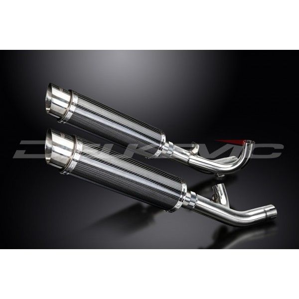 Delkevic slip-on kit Round Carbon 350mm - V-Max 1700 (2009-2016)