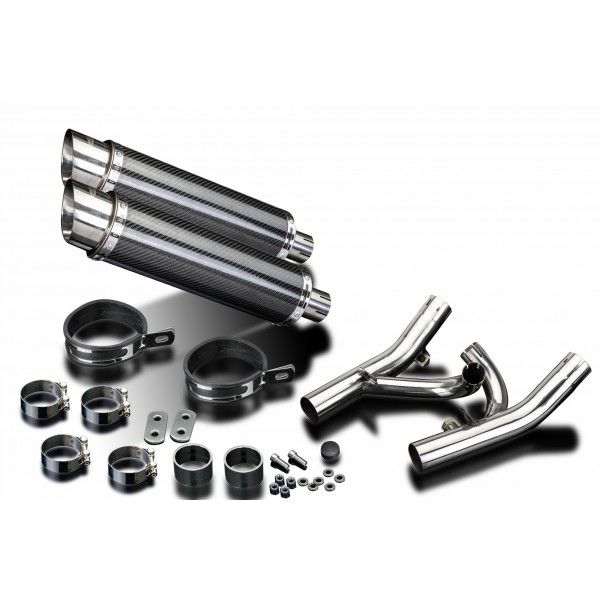 Delkevic slip-on kit Round Carbon 350mm - V-Max 1700 (2009-2016)