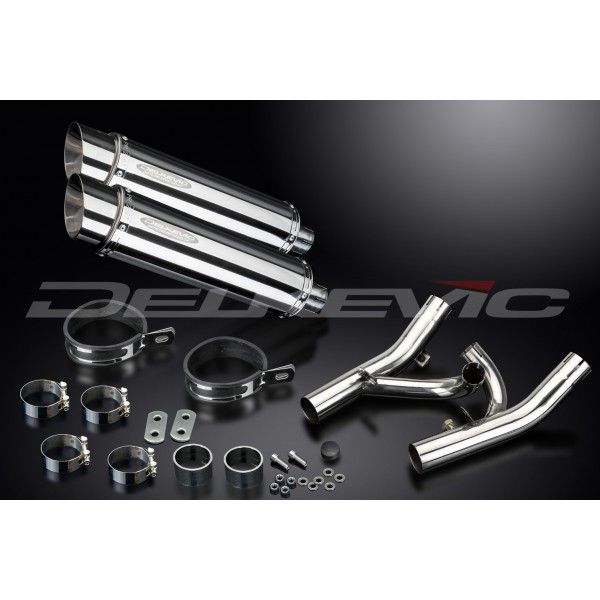 Delkevic slip-on kit Round RVS 350mm - V-Max 1700 (2009-2016)