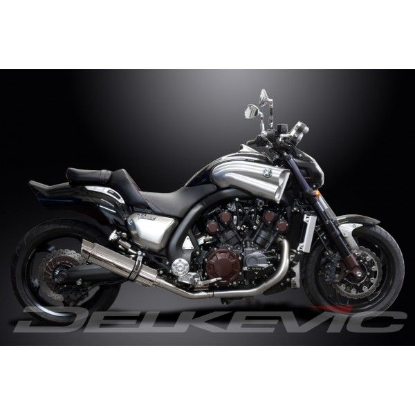 Delkevic slip-on kit Round RVS 350mm - V-Max 1700 (2009-2016)
