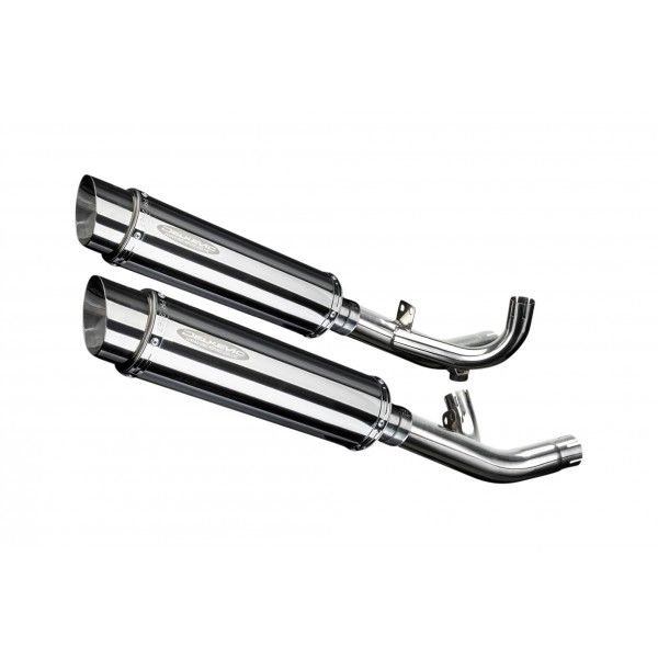 Delkevic slip-on kit Round RVS 350mm - V-Max 1700 (2009-2016)