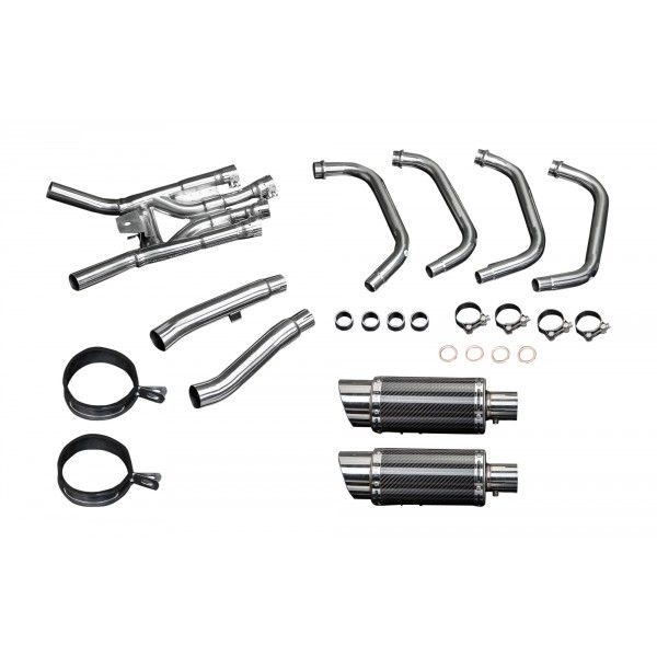 Delkevic volledig systeem Round Carbon 200mm - XJ900S DIVERSION (1994-2003)