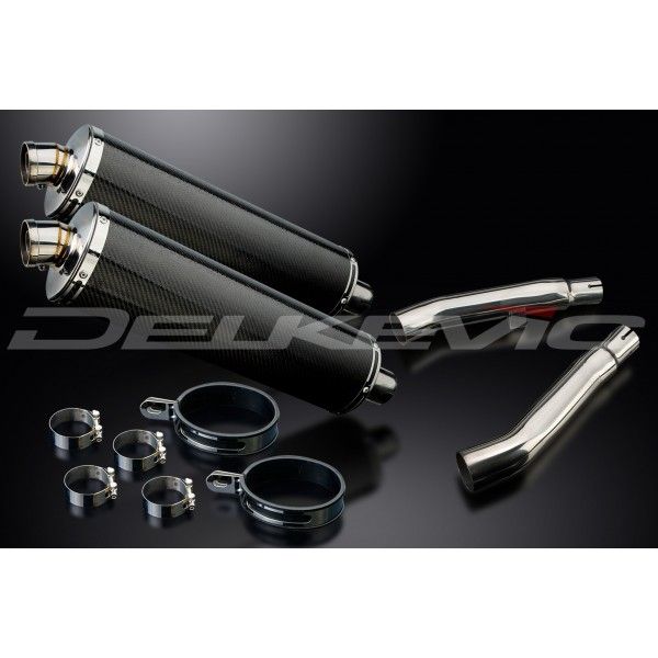 Delkevic slip-on kit Oval Carbon 450mm - XJ900S DIVERSION (1994-2003)