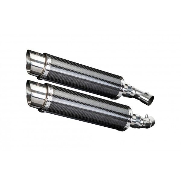 Delkevic slip-on kit Round Carbon 350mm - MONSTER 796 2011-2014