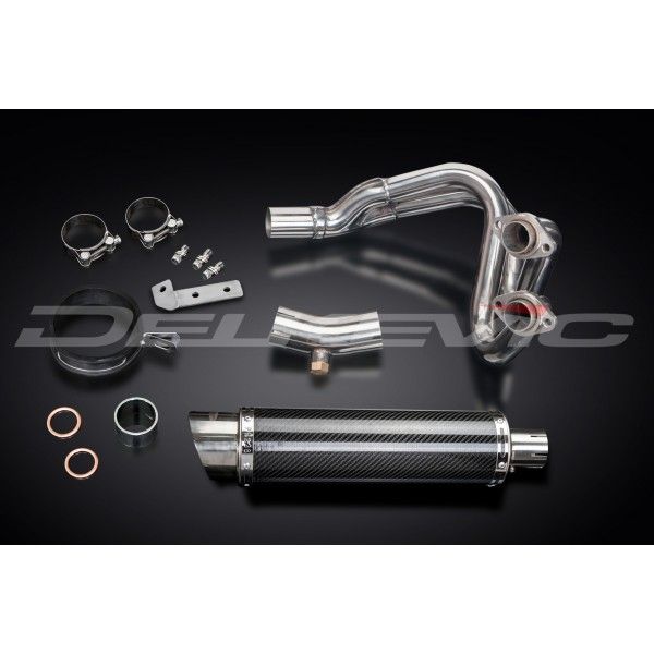 Delkevic volledig systeem Round Carbon 350mm - KLE650 VERSYS (2007-2014)