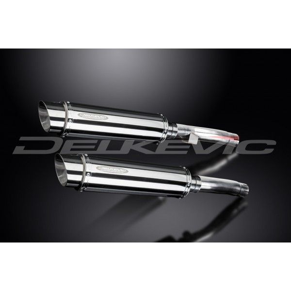 Delkevic slip-on kit Round RVS 350mm - Zephyr 1100 ZR1100B (1996-1997)