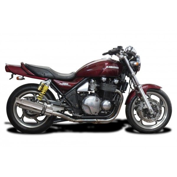 Delkevic slip-on kit Round RVS 350mm - Zephyr 1100 ZR1100B (1996-1997)