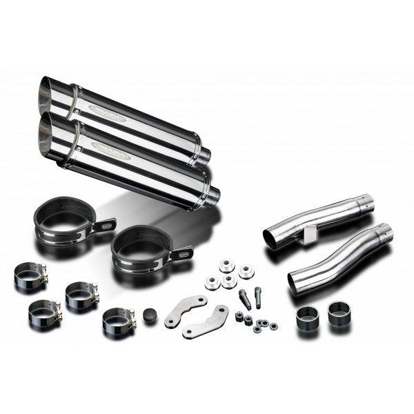 Delkevic slip-on kit Round RVS 350mm - Zephyr 1100 ZR1100B (1996-1997)