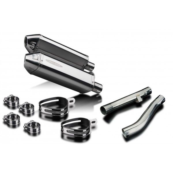 Delkevic slip-on kit Tri-Oval RVS 320mm - XJR1200 (1995-1998)